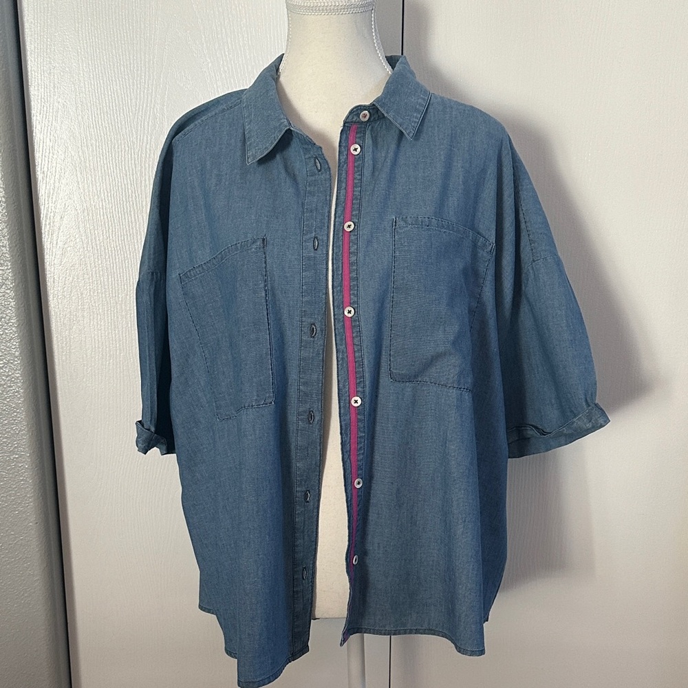Blue Button-Up Shirt
